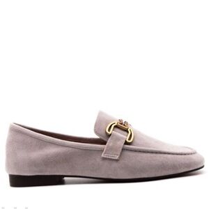 Bibi Lou grey suede loafers size 36 NIB